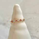 Finished: Hilda Ring with Light Pink Sapphires and Diamonds