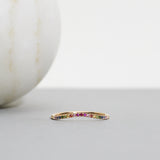 Finished: Rainbow Jade Petite Wave Half Ring
