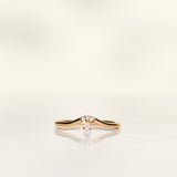 Lily Fallen Drop Ring with Three Brilliant Diamonds