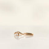 Lily Fallen Drop Ring with Three Brilliant Diamonds