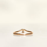 Lily Fallen Drop Ring with Three Brilliant Diamonds