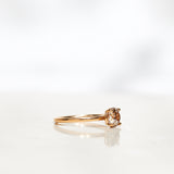 Low Set Solitaire Ring with Champagne Diamond