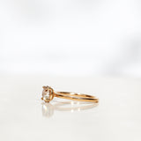 Low Set Solitaire Ring with Champagne Diamond