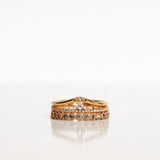 Lily Fallen Drop Ring with Three Brilliant Diamonds