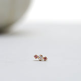 Finished: Tiny Brigitte Diamond Stud Earring with Light Pink Sapphires and Diamond TWVS