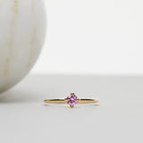 Finished: Not At All Tiny Ring with a Light Pink Sapphire