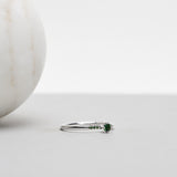 Finished: Not So Tiny Little Sparkle Ring in White Gold with Dark Green Tourmalines
