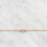 One-Of-A-Kind Mini Elise Bracelet with light pink sapphire, champagne diamonds and diamonds