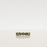 One-of-a-Kind Angel Ring with Olive Green Sapphires