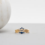 Finished: Mini Elise Ring with Blue Sapphire Gradient