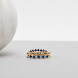 Finished: Mini Brigitte Ring with Blue Sapphires and Diamonds TWVS