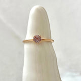Finished: Low Set Solitaire Ring with Light Pink Sapphire