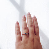 Finished: Antique Style Solitaire Ring with Sea Blue Sapphire