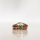 Not So Tiny Diamond Ring with Emerald
