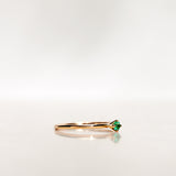 Not So Tiny Diamond Ring with Emerald