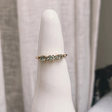 Finished: Brigitte Ring with Olive Green Sapphires
